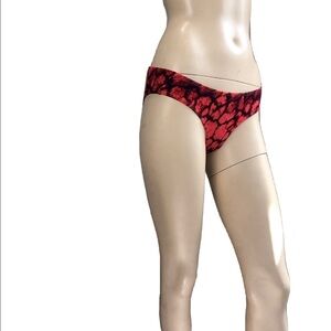 RVCA The balance of Opposites acid wash orange, black print bikini bottom size:S